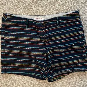 Size 8 Navy/Multi colored shorts